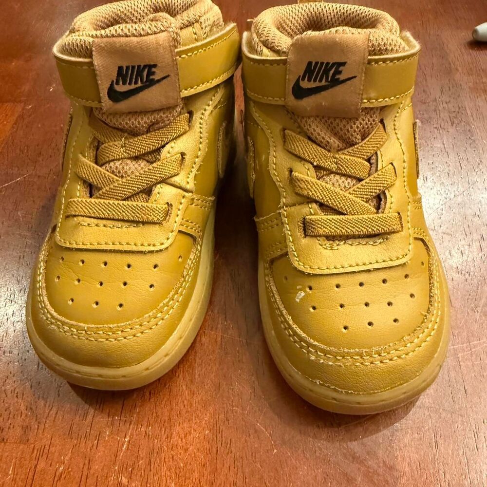 Nike Court Borough Mid 2 air force 1 toddler Infant yellow